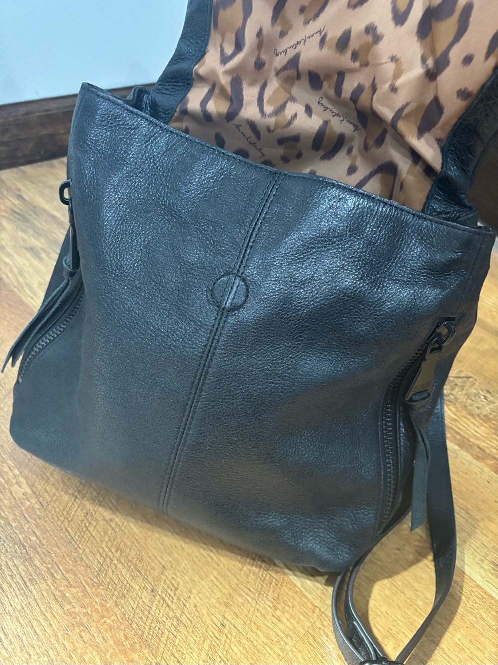 Black Leather Women’s Backpack - Picture 5 of 16
